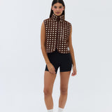 Brown Grid Vest