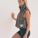 Brown Grid Vest