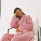Winter Robe - Pink Stripe