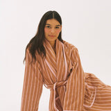 Winter Robe - Tan Stripe (PRE-ORDER)