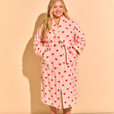 Pink Hearts Cotton Beach & Bathrobe