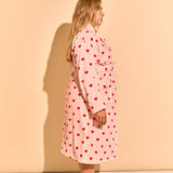 Pink Hearts Cotton Beach & Bathrobe