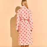 Pink Hearts Cotton Beach & Bathrobe